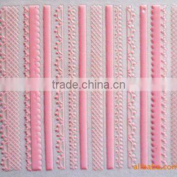 HL-208 lace 3D nail sticker & nail art decorations