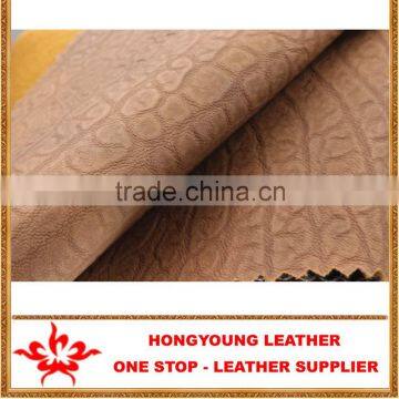 Professional manufacturer PU artificial leather shell grain for bags,raw leather material for bags