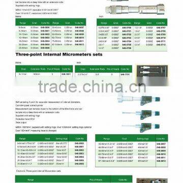 THREE POINT INTERNAL MICROMETER