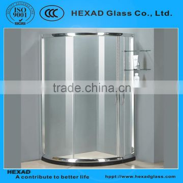 Low Price 1/4 CIRCLE Clear Toughed Glass SHOWER ROOM with Hardware Accessories