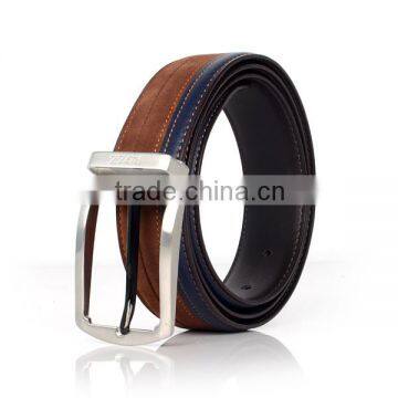 2016 Steel Pin Buckle Genuine Leather Mens Belt