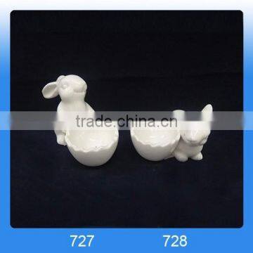 Porcelain lovely Rabbit easter egg holder