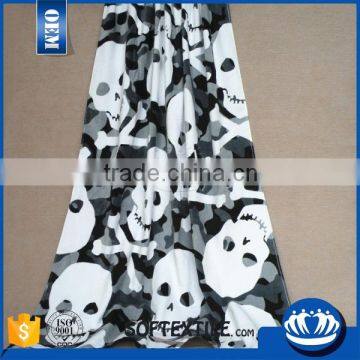 China supplier 2016 new design super absorbent skull beach towel