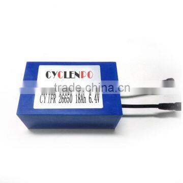 rechargeable 6.4v 2800mah lifepo4 battery pack 26550 lifepo4 battery pack