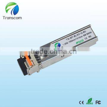1.25G 1550nm/1310nm SM 80KM SFP Fiber Optic Transceiver Module
