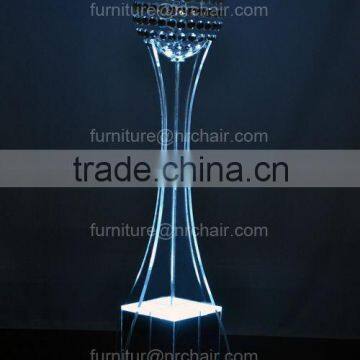 shanghai wedding banquet table decorative acrylic led centerpiece(with crystal ball)