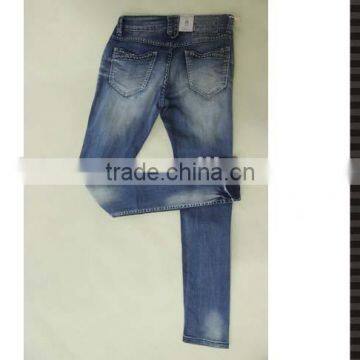 New Beaded Decoration Jeans Pent With Heavy Monkey Wash photo-3