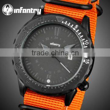 INFANTRY New Trendy Sport Style Orange NylonAuto Date Watch photo-2