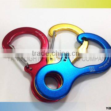 Taiwan Manufacturer Made Customized Aluminum Anodizing with SS 304 Spring Engraved Logo Snap Hook