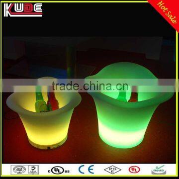 China Manufactuer illuminated Plastic Multi Color Led Ice Bucket for Wine