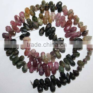 Natural Multi Tourmaline Faceted Drops