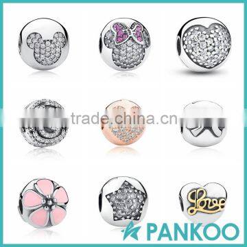 925 sterling silver clip charms,fashion silver custom charms for DIY bracelet