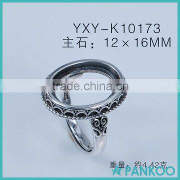 Finger ring base finding for diy jewelry wholesale cheap 925 sterling silver rings fashionable ring findings