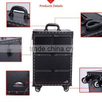 High Quality Factory Supplier Rolling Station With Mirror Trolley Makeup Case photo-6