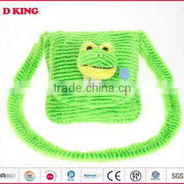 wholesale cute frog animal toy plush Single shoulder bag for kids