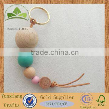 wooden beads key chain bag chain for decoration