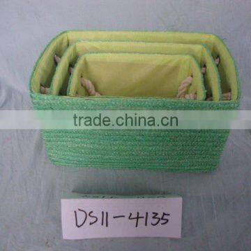 green color seagrass basket/straw basket