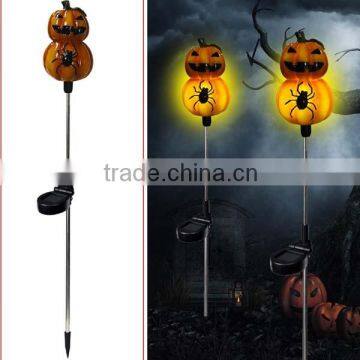 Halloween pumpkin ornament solar garden stake light for yard decoration