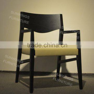 Factory Price Popular Wood and pu Chair With Table and Chair for Set photo-3