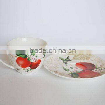 200ml New Bone China Ceramic Coffe Mug With Saucer photo-3