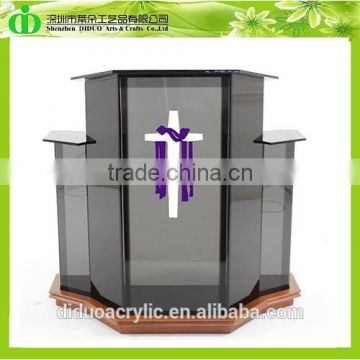 DDL-0068 Trade Assurance China Supplier Wholesale Acrylic Wood Pulpits Lectern