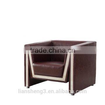 Pretty Appearance Hot Selling Comfortable Office Leather Sofa With Stainless Steel