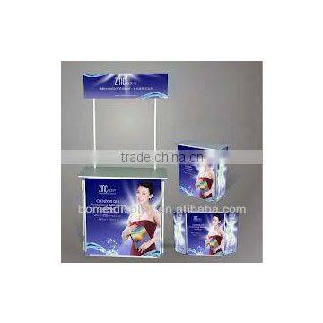 Portable easy assembled customized trade show usage sales table