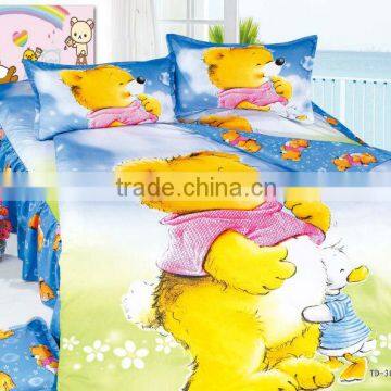 wholesale colorful printing kids bedding sets/princess/nantong factory/china