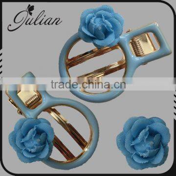 Ruffled Dahlia Flower Floral Girl Hair Clips Grips Bridesmaid Prom Festival FHDCC0001-8