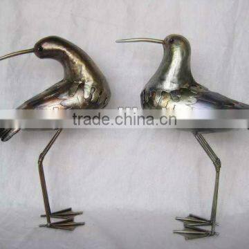 metal garden sculpture birds for garden ornament