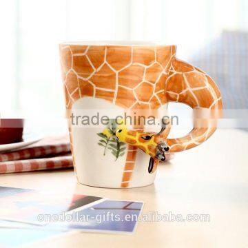 3D Creative Personality Hand-painted Animal Ceramic Cup