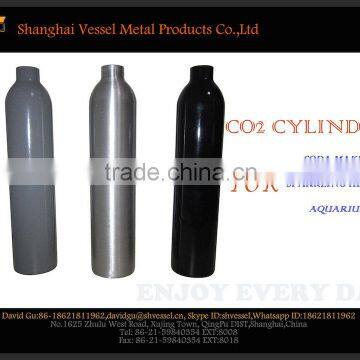 HPA Aluminum Alloy Soda Stream Style 0.6L Co2 Gas Cylinder With Valve Equipped For Soda Machine