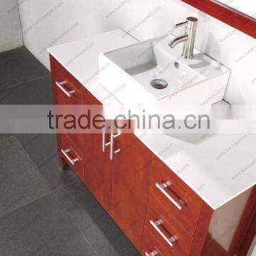 Wholesale Furniture China Used Bathroom Vanity Cabinet Cherry Finish photo-4