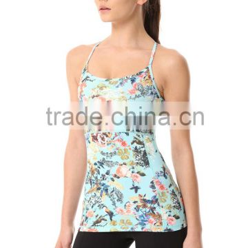 Custom Private Logo Women Fitness Wear Manufacturer Printed Workout Tank Top