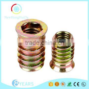 Odm Good Quality Zinc Alloy Colorful Furniture Wood Insert Nut photo-4