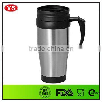 Eco-friendly Customize 14 oz Insulated Thermal Cup Stainless Steel With Handle