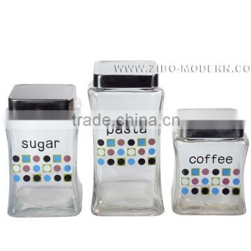 3pc Glass Jar Set