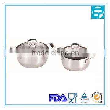 Silicon glass lid stainless steel pot