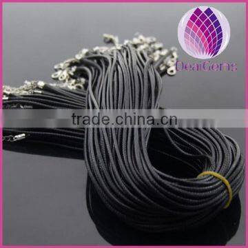 Wholesale black wax cotton cord necklace for pendant bracelet jewelry making