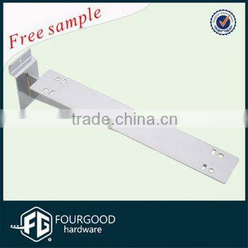 Chrome finished floating glass shelf brackets