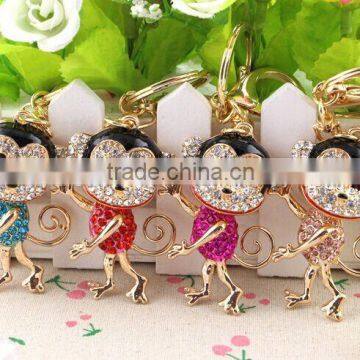 2016 Fashion Jeweled Rhinestone Keychains Customized Monkey Key Chains photo-2