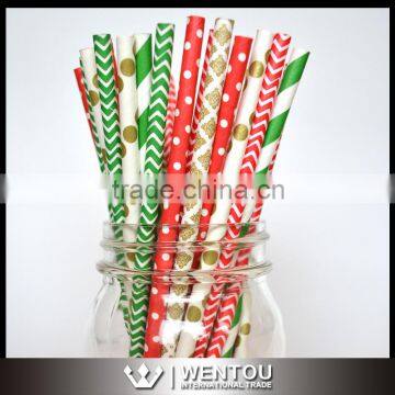 Christmas Tabletop Red Polkadot Straws