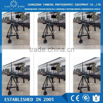 Broadcasting TV camera jimmy jib crane 10m with motorized dutch head bear 25kg camcorder