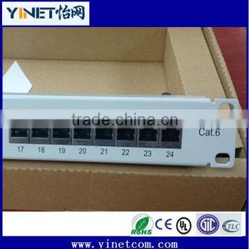 24-Port Cat6 shielded network patch panel