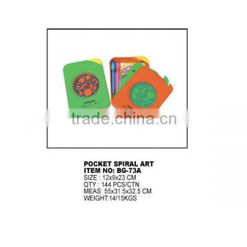 plastic drawing box with pen and spiral gears