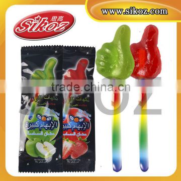 SIKOZ BRAND Big Thumb shape Fruit Fluorescent Lollipop