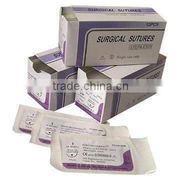 surgical suture PGA, Absorbable Suture, surgical suture