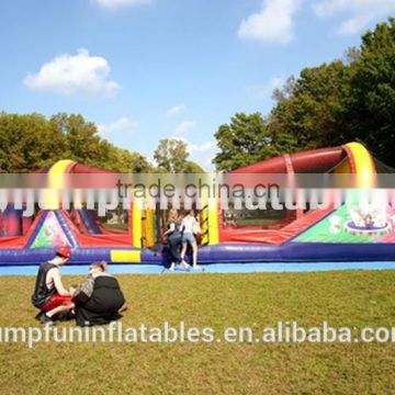 18.5oz commercial inflatable obstacle course,inflatable obstacles race,interactive inflatables for sale