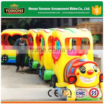 Smiling face amusement park train for sale,mini train for kids