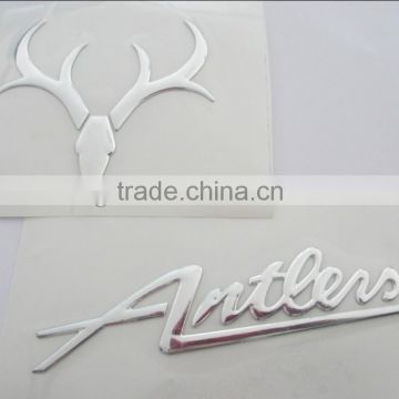 Soft Chrome car logo, PVC Chrome lettering, custom 3D PVC car stickers